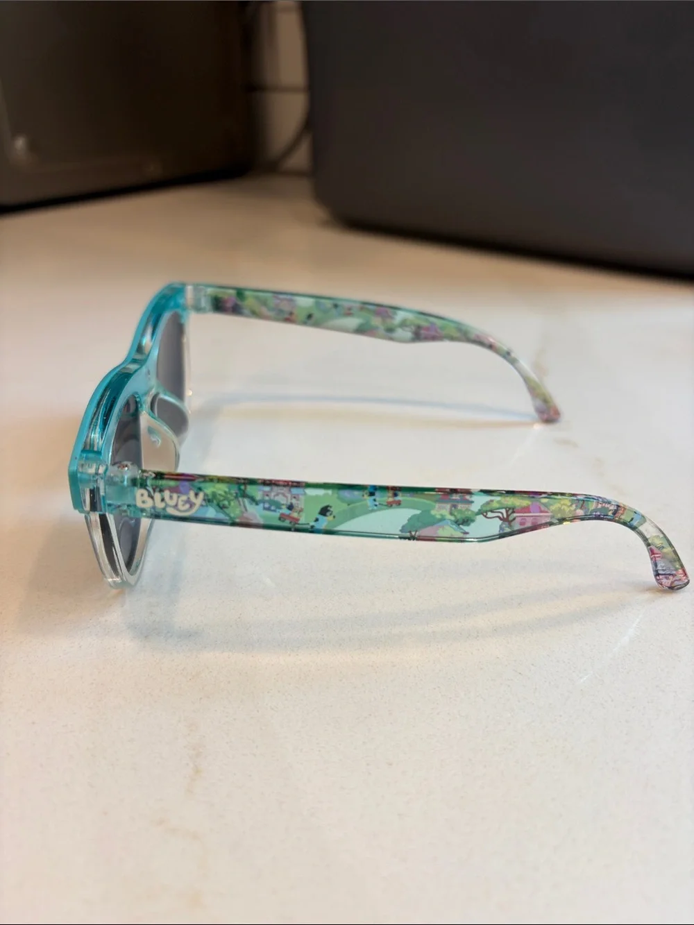 Bluey Kids Turquoise & Clear Sunglasses